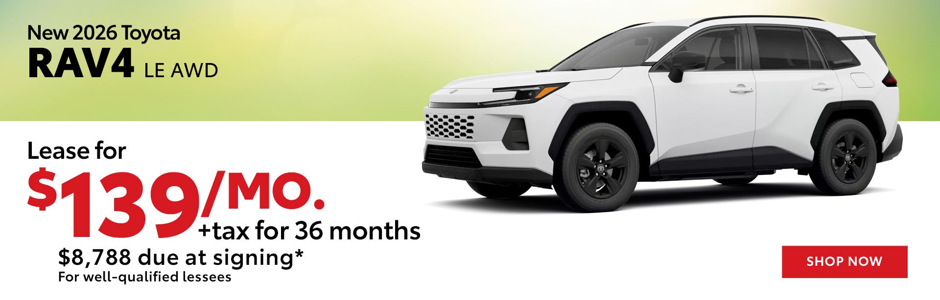 New 2026 Toyota RAV4 LE AWD